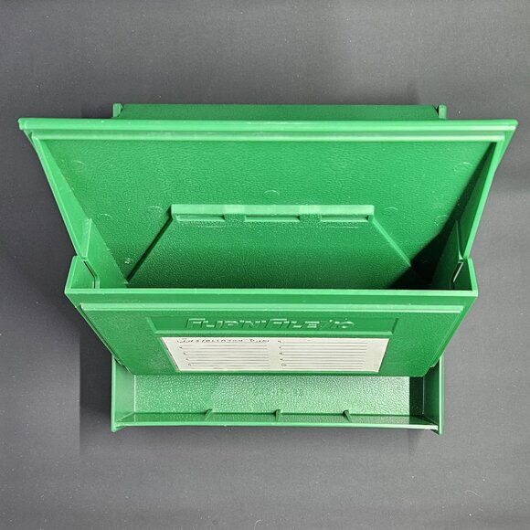 Vintage 80's FLIP'N'FILE 10 Green 5-1/4" Floppy Disk Diskette Storage Case - Picture 10 of 16